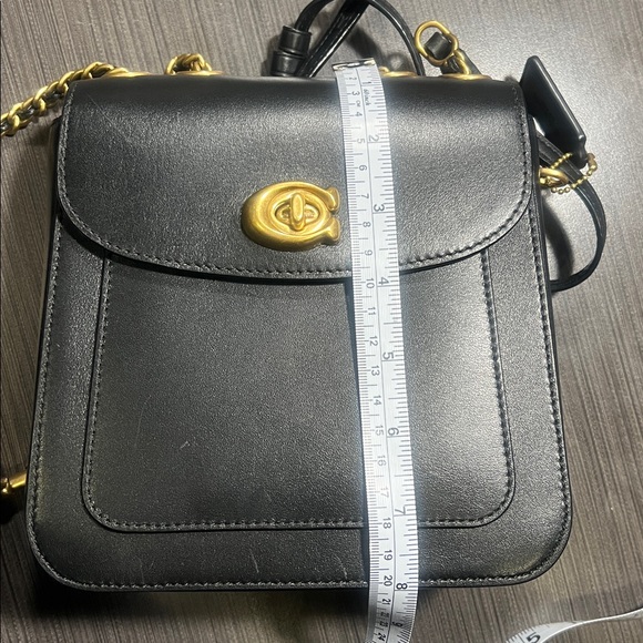 Coach Black Crossbody Bag with Gold Accents - Picture 14 of 15